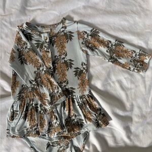 Kate Quinn Bamboo Floral Ruffle Bodysuit